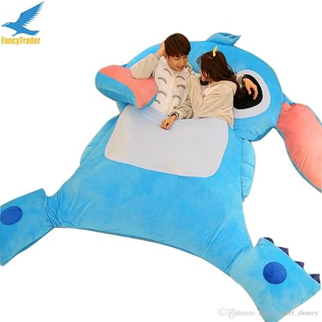 1 Piece Of Fancytrader Portable Lilo Stitch Sleeping Bag Bed Sofa Beanbag Sleeper With Padding Novelty Furniture Kids Play Mats 3 Models Gift Amazon Ca Home Kitchen