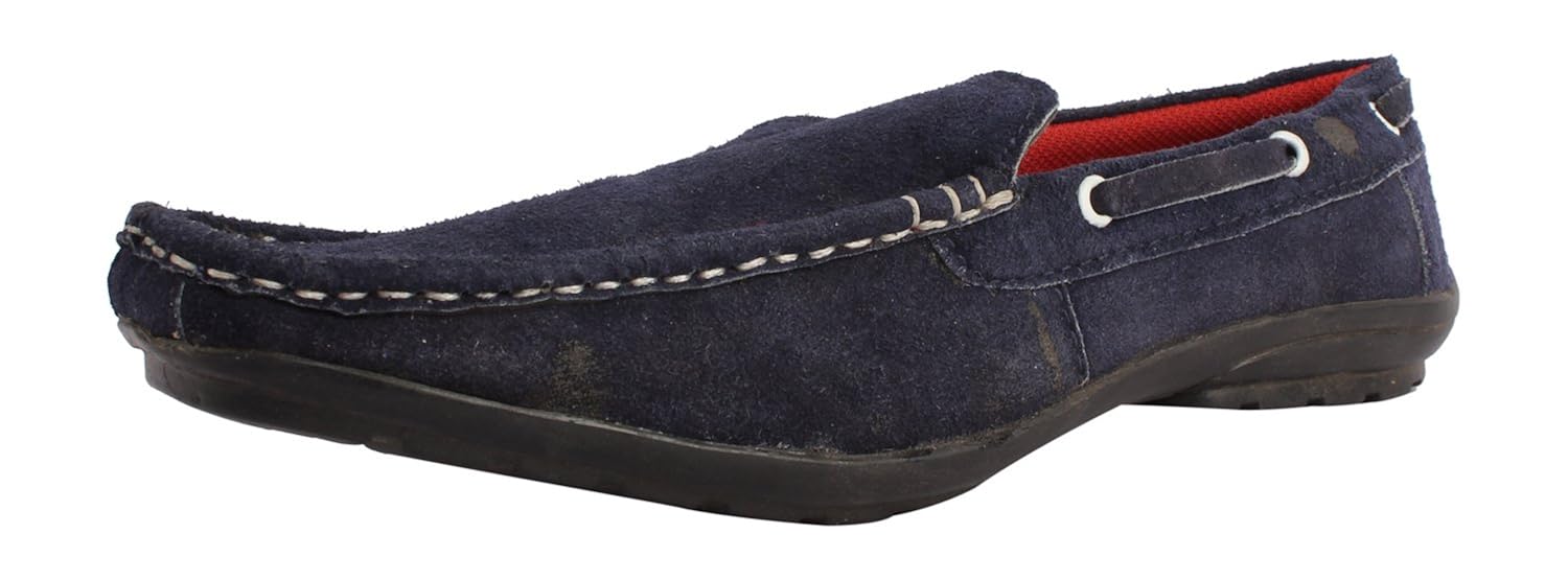 Buy CLASSIC Men's Blue Leather Loafers 10 UK at Amazon.in
