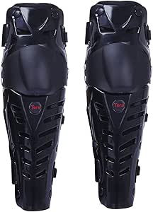 Tera 1 Pair of Adults Fashion Knee Shin Armor Protect Guard Pads Accessories with Plastic Cement Hook for Motorcycle Motocross Racing