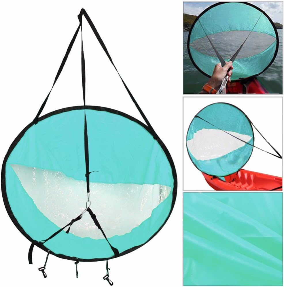 Majome Kayak Boat Wind Sail Canoe Sup Paddle Board Sail with Clear Window Fishing Rowing Boat Inflatable Outboard Drifting