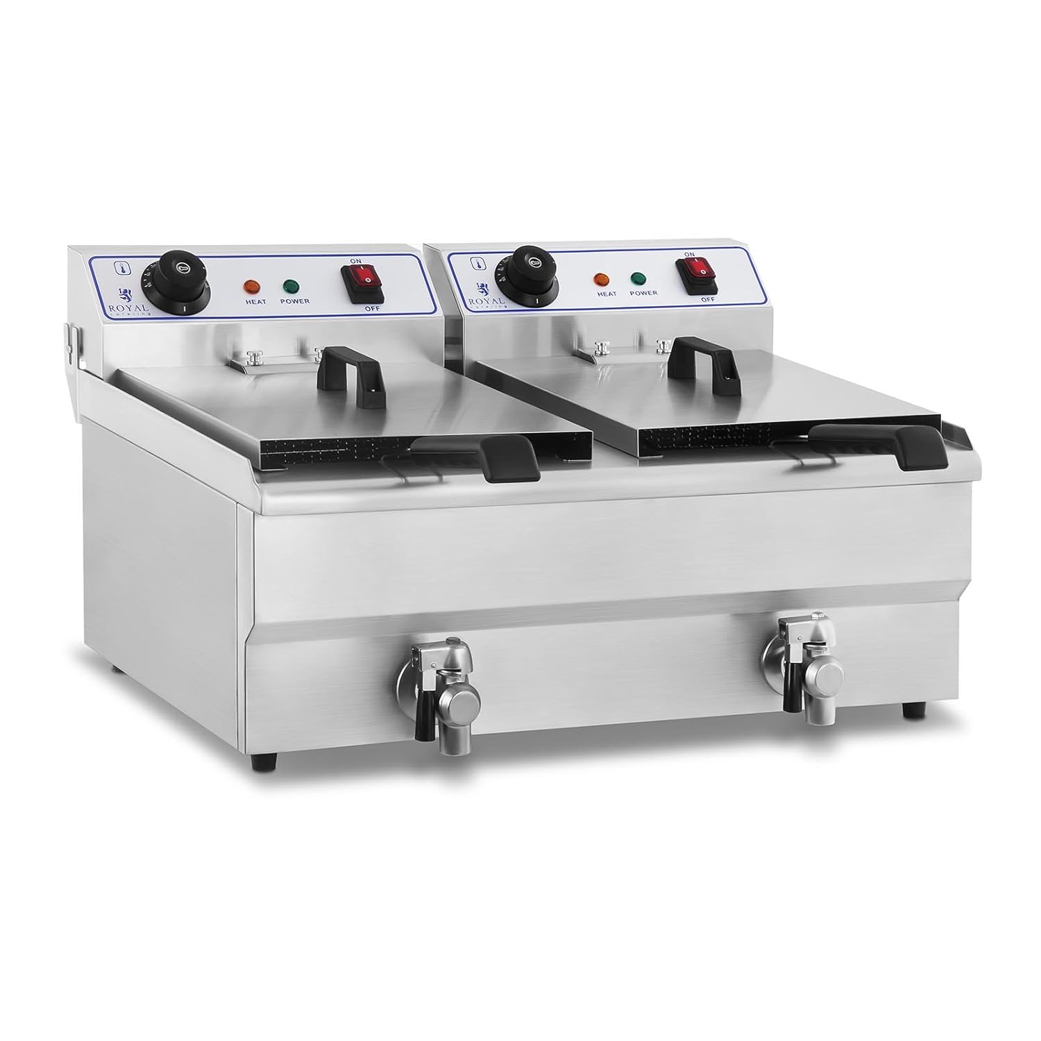 Royal Catering Freidora Eléctrica Doble 2 x 13 Litros RCEF ...