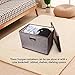 Large Linen Fabric Foldable Storage Container [2-Pack] with Removable Lid and Handles,Storage bin box cubes Organizer - Gray For Home, Office, Nursery, Closet, Bedroom, Living Room