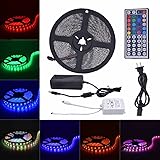 Daisen tech 5M（16.4ft）300LEDs Waterproof Flexible Color Changing RGB SMD5050 LED Strip Lights Kit (Multi-colored)