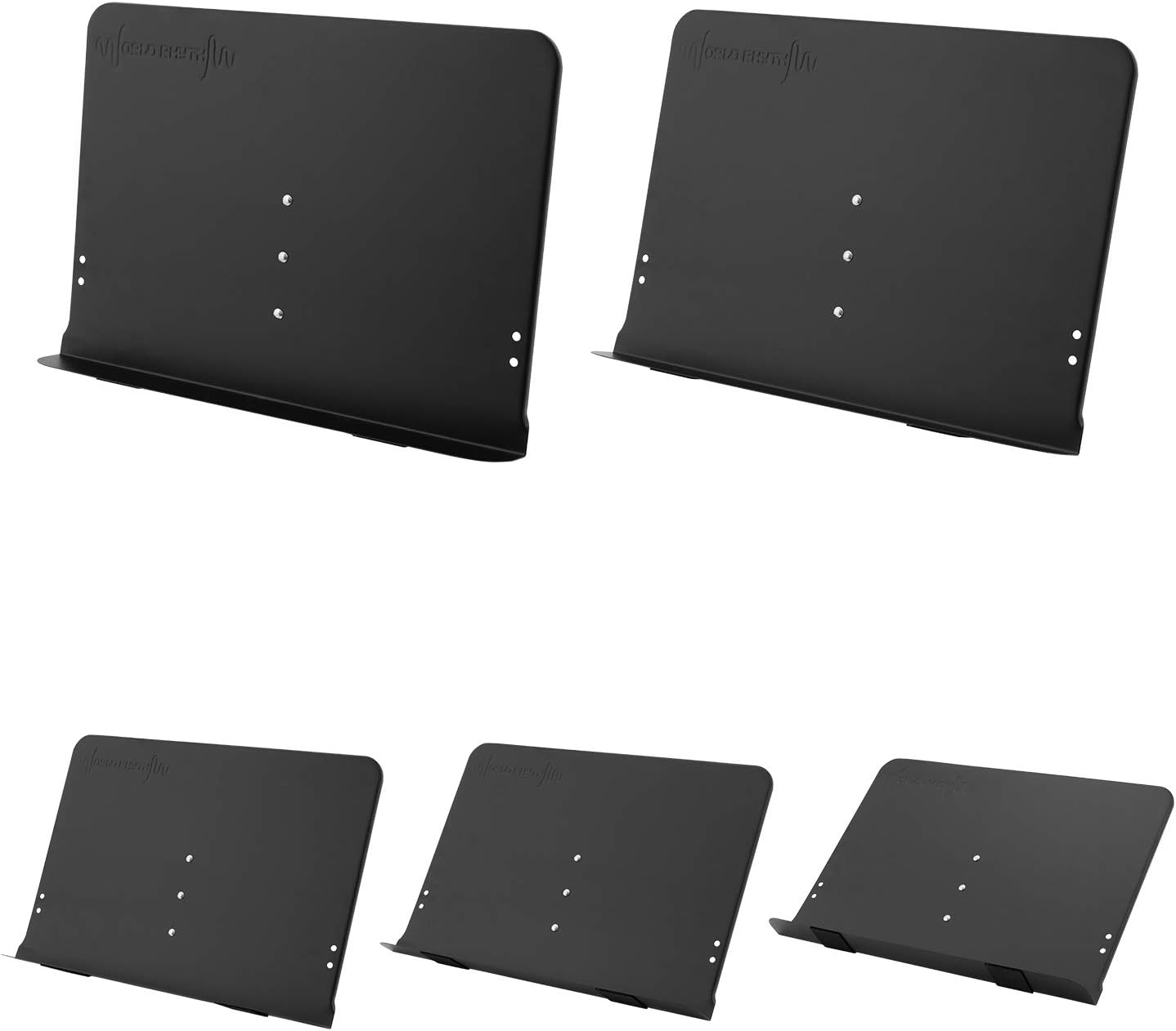 World Rhythm Desk Book Stand - Tabletop Music Stand/Sheet Music Holder, 48 x 34cm, Black - Image 5