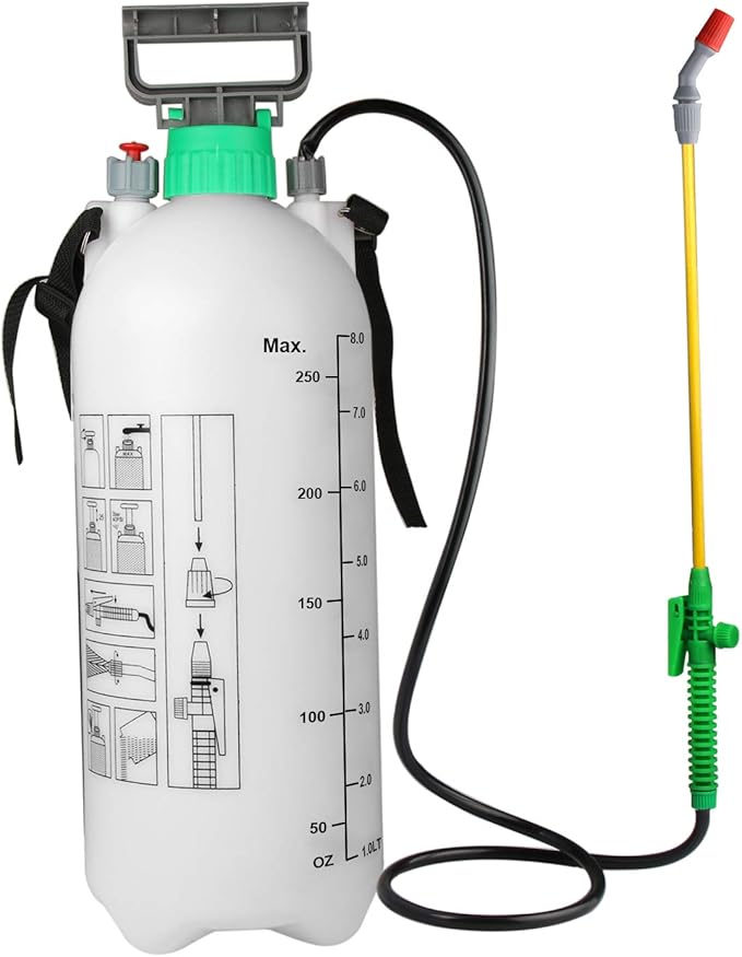 VOXON 8L Pump Action Pressure Sprayer With Pressure Release Valve