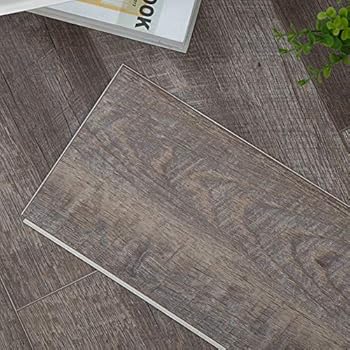 Diflart Lenox Estate Oak 23.6 sq.ft Vinyl Plank Flooring Click Locking 48x7 inch Lvt Flooring Waterproof Foam Back Rigid SPC Core Wood Grain Finish Pack of 10