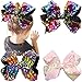 JOYOYO 8 Inches Bows For Girls Glitter Sequins Boutique Big Hair Bow Clips For Teens Toddlers Kids Children Accessory