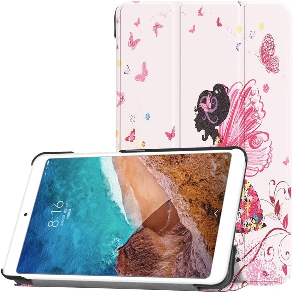 Amazon Com Detuosi Xiaomi Mi Pad 4 8 0 Case Three Folding Folio Stand Case Cover Pu Leather Protective Shell For Xiaomi Mi Pad 4 8 Inch Elf Girl Electronics
