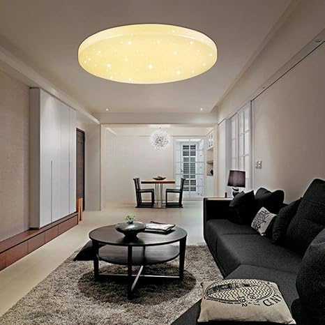 Cxjff 50w Led Ceiling Lamp Warm White Starry Sky Round Ceiling