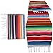 Xplanet Mexican Table Runner 14 x 84 inch Colorful Striped Mexican Serape Blanket Party Wedding Decorations Fringe Cotton Table Runner