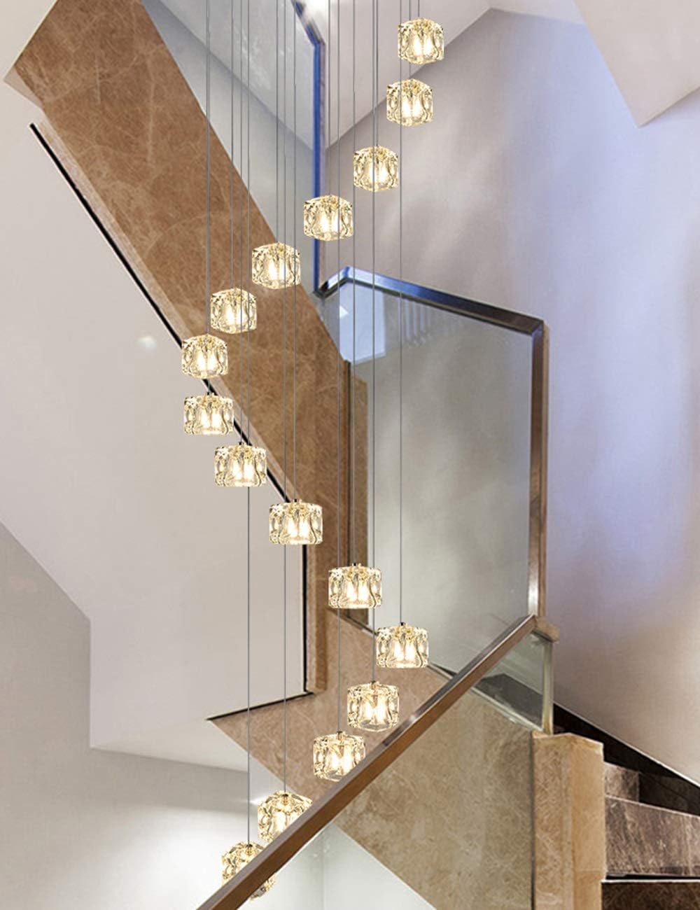 lampadario moderno per tromba delle scale