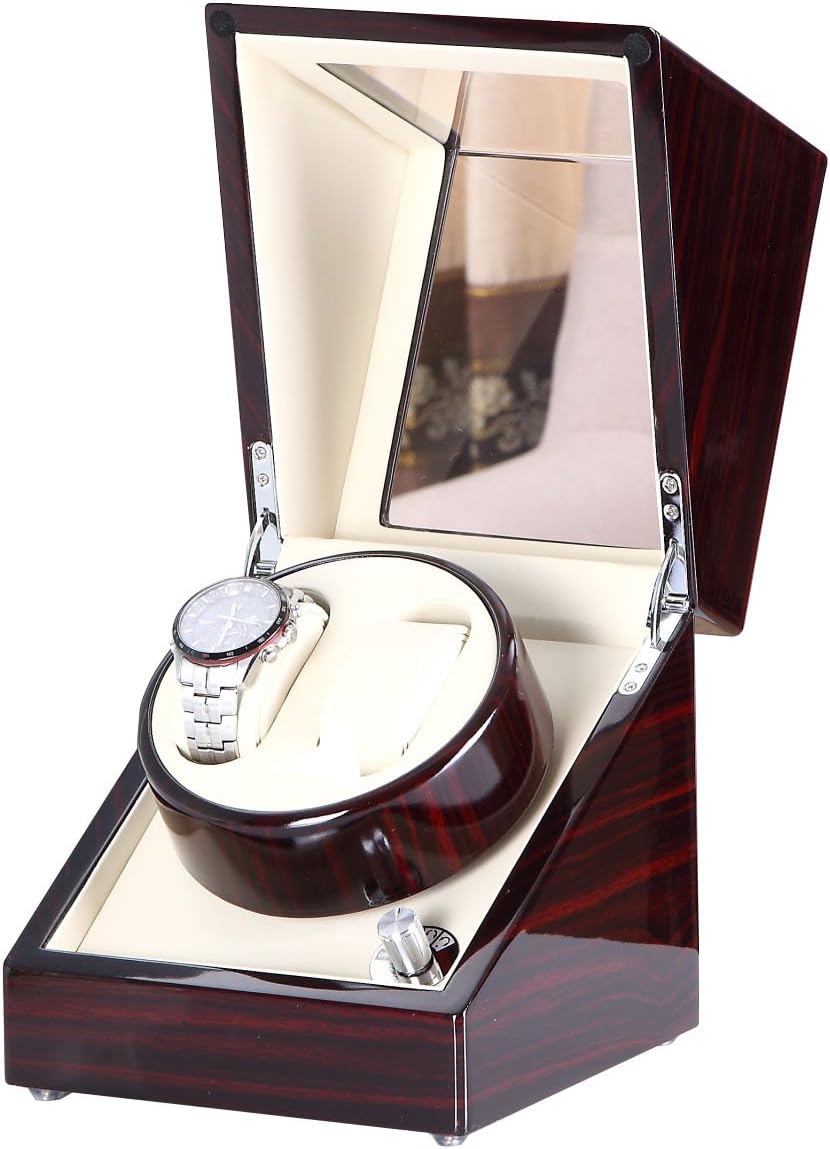 [New Arrival] Love Nest Handmade Double 2pcs Watches Watch Winder with Quiet Mabuchi Motor（Power Included）