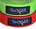 Yes4All Yoga Stretch Strap with Loops – Exercise Yoga Strap for Stretching, Flexibility, Physical Therapy & Rehab (10 Loops, Combo Black/Green + Black/Red)