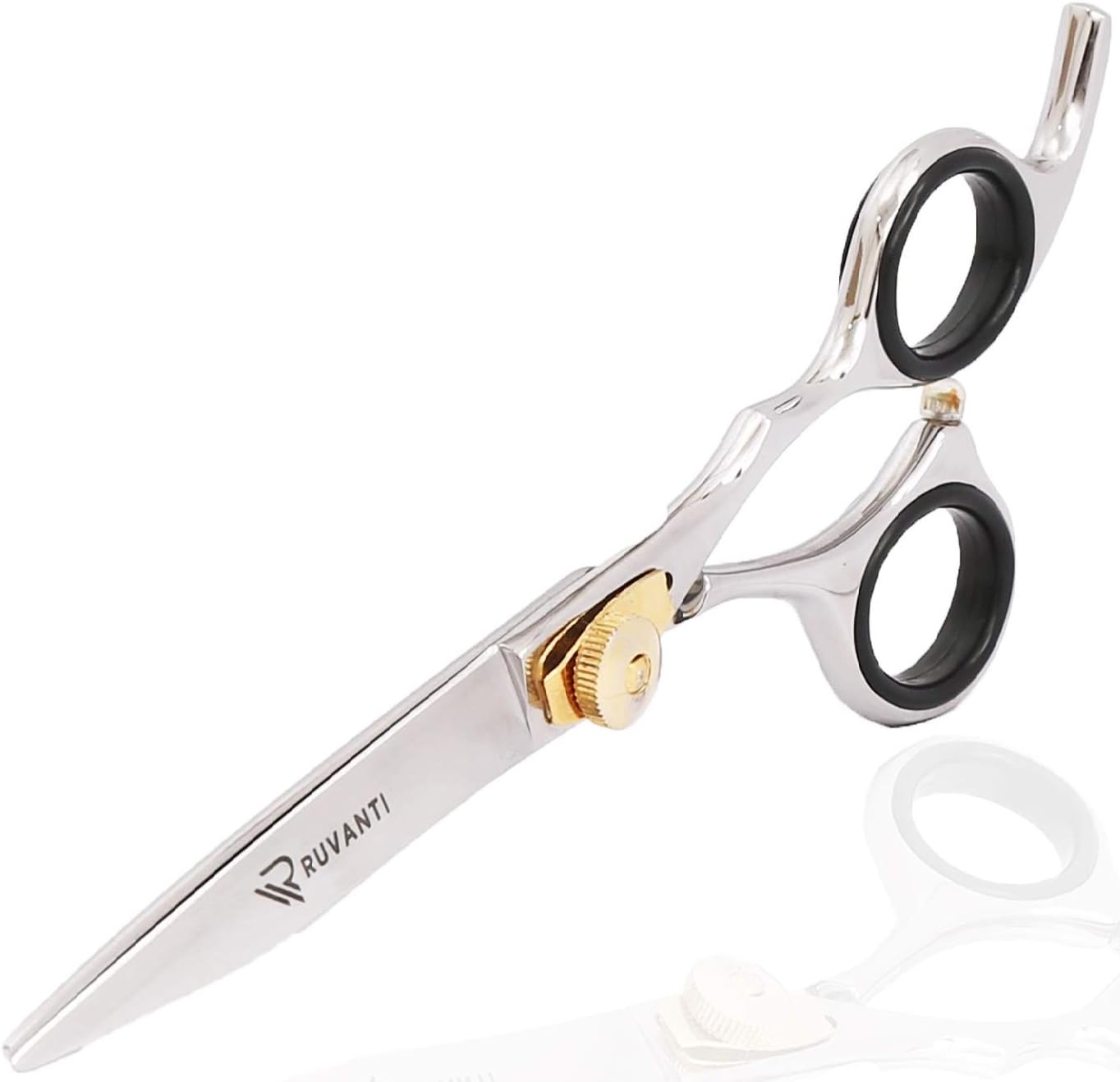 Ruvanti Professional Razor Blades Hair Scissors - Barber Hair Cutting Scissors - 6.7" Premium J-2 Stainess Steel Hair Shears - Hairdresser Scissor/Barber Scissors With Screw (Cutting)