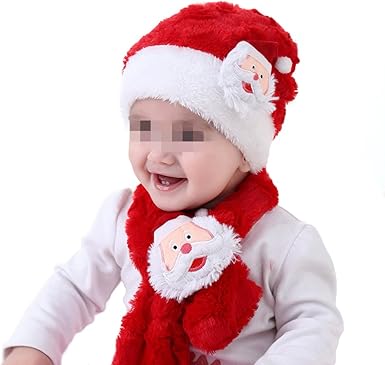 girls red hat and scarf