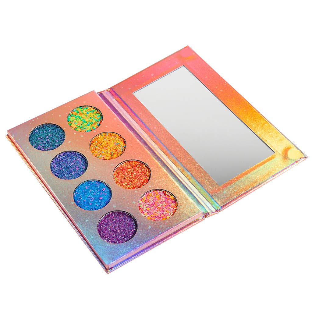 AutumnFall 8 Colors Pearlescent/Matte Multicolor Eyeshadow, Three-dimensional Luminous Eyeshadow, Facial Makeup Beauty Eyeshadow Silky Soft Lasting Makeup (B)