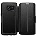 OTTERBOX Strada Series Leather Wallet Case for Samsung Galaxy S7 Edge - Frustration FRĒe Packaging - Phantom (Black/Black Leather)