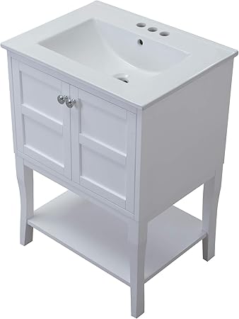 Rectangular Cabinet With 2 Doors In White And Brown Vein