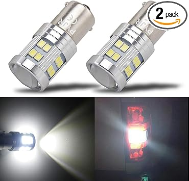 Amazon Com 1156 Reverse Light Led Bulbs Pyjr P21w 1141 Ba15s 7506 Led Light Bulbs 1000 Lumens 6000k Xenon White With Projector For Backup Reverse Light Lawn Mower Headlights Lawn Tractor Bulb Pack Of 2 Automotive