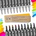 48 Colors Marker Pen Set, AGPtEK Permanent Dual Tips Marker Pens Art Markers with Zipper Carrying Bag for Kids Adults Drawing, Sketching, Highlighting & Underlining