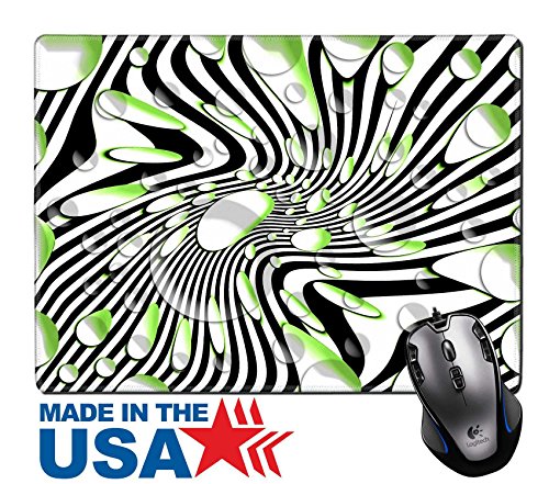 MSD Natural Rubber Mouse Pad/Mat with Stitched Edges 9.8â€ x 7.9â€ IMAGE ID 20417095 Abstract funky background with stripes and balls