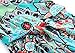 Zattcas Womens Bohemian Printed Wrap Bodice Sleeveless Crossover Maxi Dress (Small, Multi Turquoise)