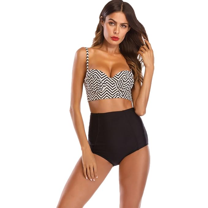 YAMEE Damen Bikini-Set High Waist Zweiteilig Schwimmanzug Triangle Sportliches Badeanzug Bademode Schöner 2018