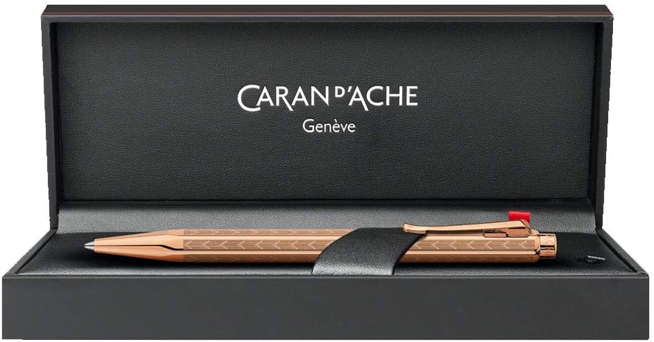 Ecridor Chevron Rose Gold Plated Ballpoint Pen, Rosegold - Rosé-vergoldet - Image 3