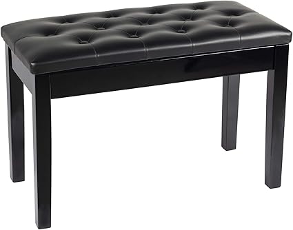 Grandma Shark Elegante Klavierbank aus Holz für zwei Personen mit