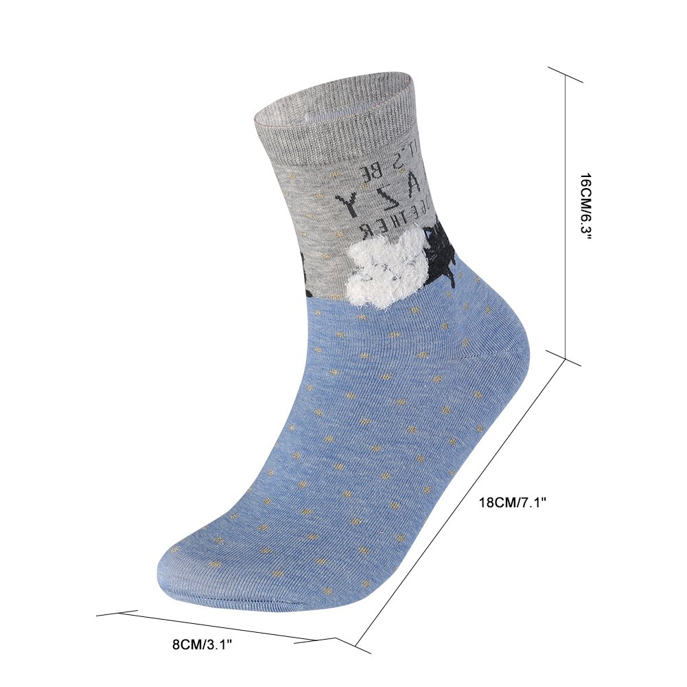 VBIGER 4 pares Calcetines Termicos Mujer Algodón Dibujos Animados Calcetines Para invierno