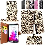 Cellularvilla Wallet Case for LG G3 Pu Leather Wallet Card Flip Open Pocket Case Cover Pouch (Brown Leopard)