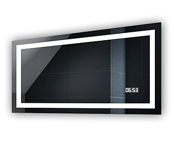 Foram Design Badspiegel Mit Led Beleuchtung Von Artforma Wandspiegel Badezimmerspiegel Digital Led Uhr Sensor Schalter Amazon De Kuche Haushalt