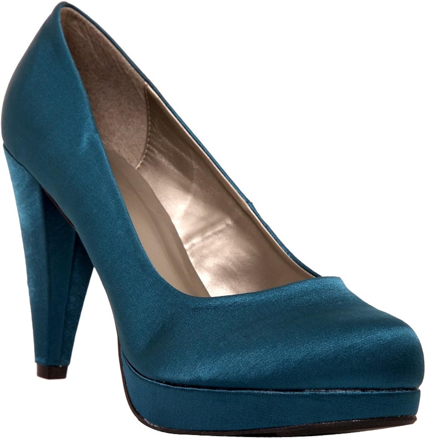 teal satin heels