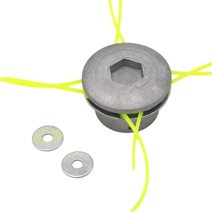SWNKDG Aluminium Fadenkopf Rasentrimmer Kopf Doppelfadenkopf Fadenspule Nylonfaden für Benzin Motorsense Rasentrimmer