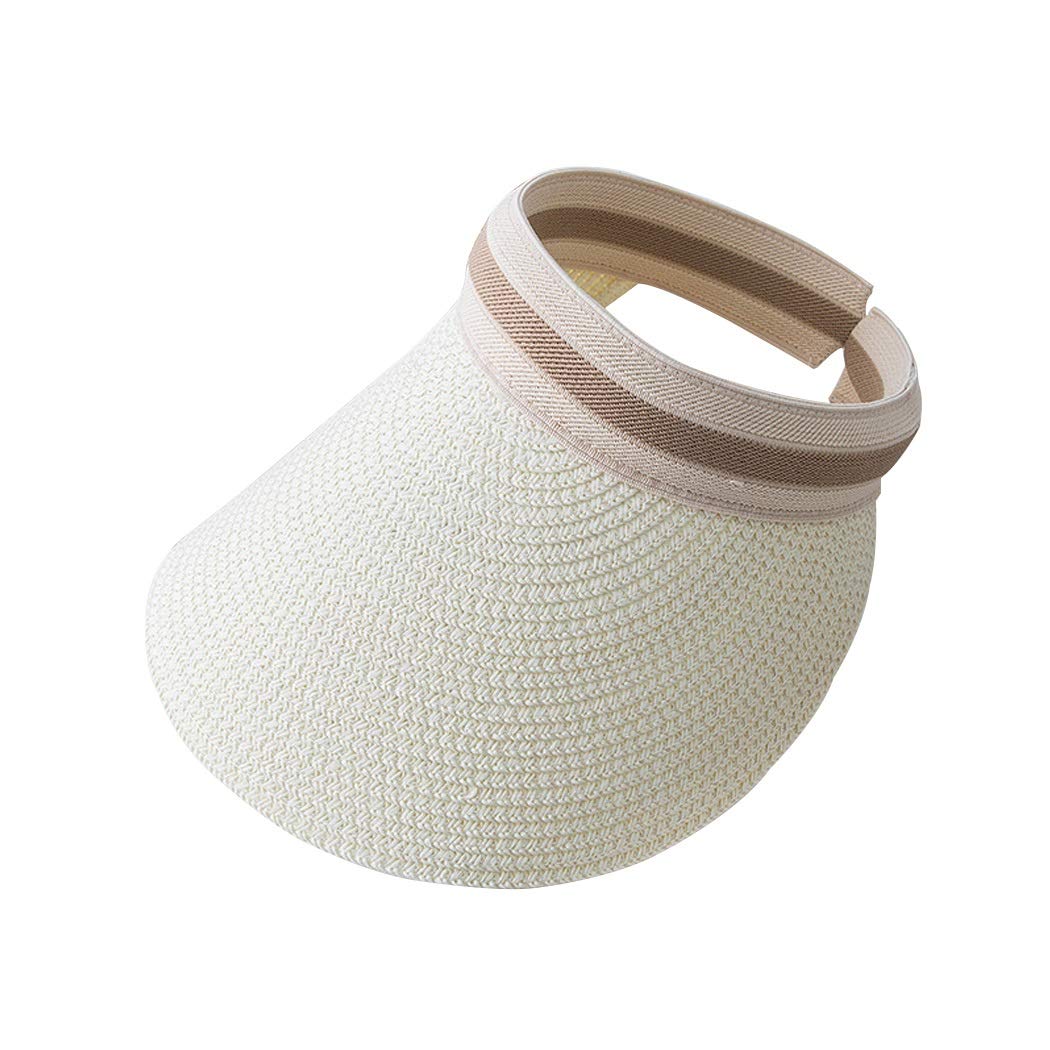 Cappello Donna Protezione Solare da Sole Protezione UV Leggero Materiale Treccia Cappello di Paglia Cappello Pieghevole Color : B03