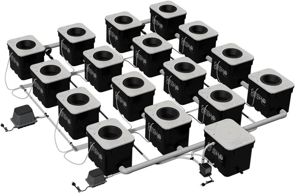 Under Current Double Barrel 16 XL UCDB16XL - 16 site - 8" net pots - 8 Gallon Grow modules - 203 watt - 120V