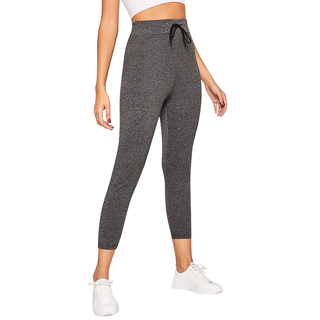 drawstring workout leggings