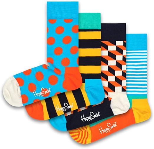 Happy Socks, bunt premium baumwolle Geschenkkarton 4 Paar Socken für