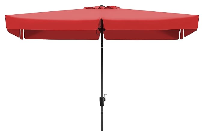 Schneider Sonnenschirm New York, rot, 270x150 cm rechteckig, Gestell Aluminium/Stahl, Bespannung Polyester, 4.6 kg