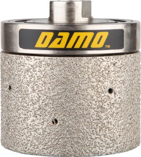 DAMO 3"X2" Coarse Diamond Vacuum Brazed Grinding Drum Wheel Zero Tolerance with 5/8-11 Thread
