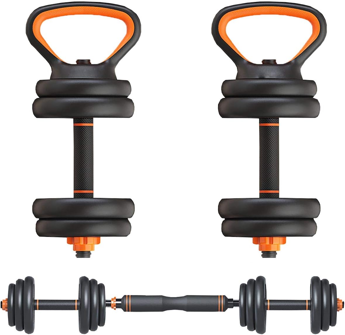 Liadon Dumbells Free Weight 4 Multifunctional Adjustable Barbells Kettlebells Push Up Stand Fitness Equipment
