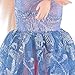 Luxurious Elegant Chinese Blue And White Porcelain Design Elements Floor Length Bridal Gown,For Barbie Dolls(With A White Shawl)