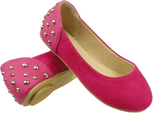 pink studded flats