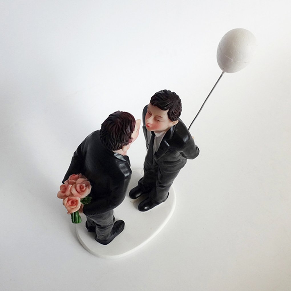 Pegcdu Figura de Resina de la Torta de Boda del Sombrero de Copa