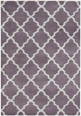 Fashion n You Alliyah Handmade Rug, 5' x 8', Lilac/Moon Beam
