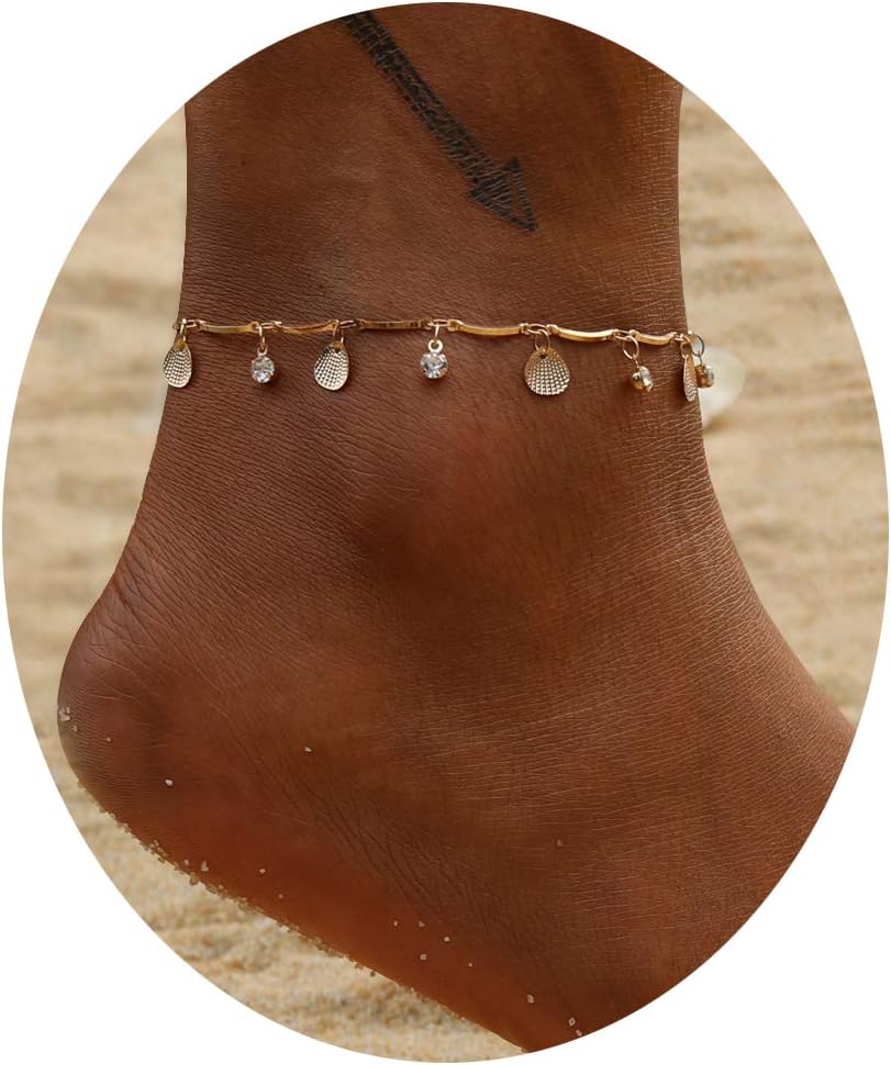 Handmade Starfish Turtle Anklet Woven CZ Beach Boho Anklet Bracelet Foot Chain for Women Girls