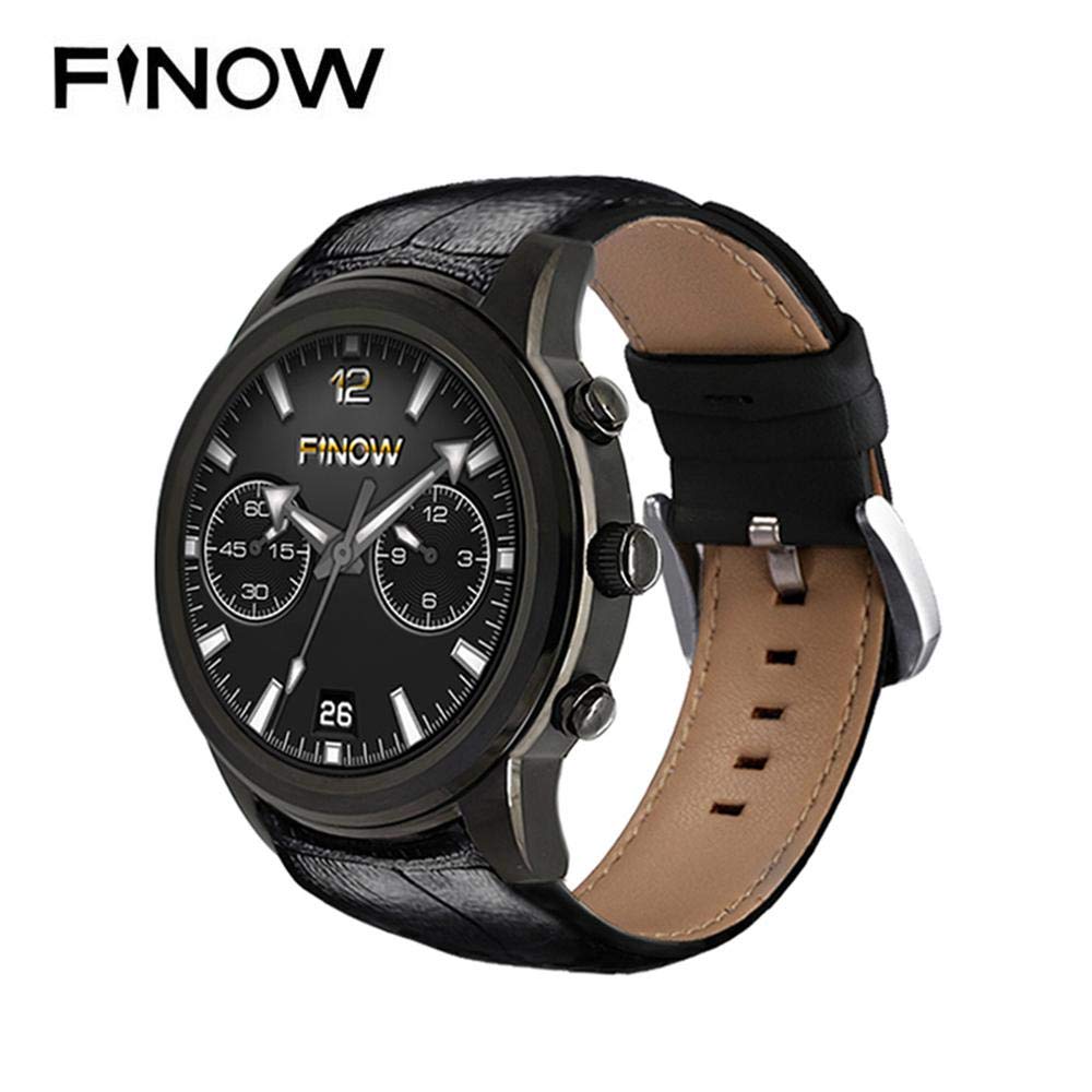 Finow Smart Watch X5 Air Wearable Devices Android OS 2GB RAM 16G ROM Heart Rate Monitor Pedometer WiFi 3G Bluetooth Watch Phone (Black)