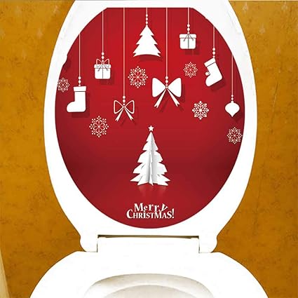 Amazoncom Socomimi Toilet Seat Wall Stickers Paper Merry