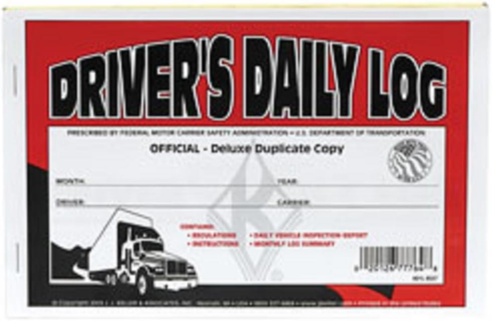 J.J. Keller - Duplicate Driver's Daily Log Book, Carbon, Pack of 25 Books : Office Products