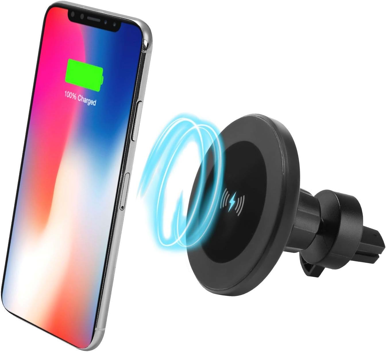 XINLON Magnetic Fast Wireless Car Charger,Wireless Charging for Samsung S9 S9+ S8 S8+ S8 Plus S7 S7 Edge S6 Edge Plus Note 8ใApple iPhone X/8/8 Plus and All QI-Enabled Devices(No Car Charger)